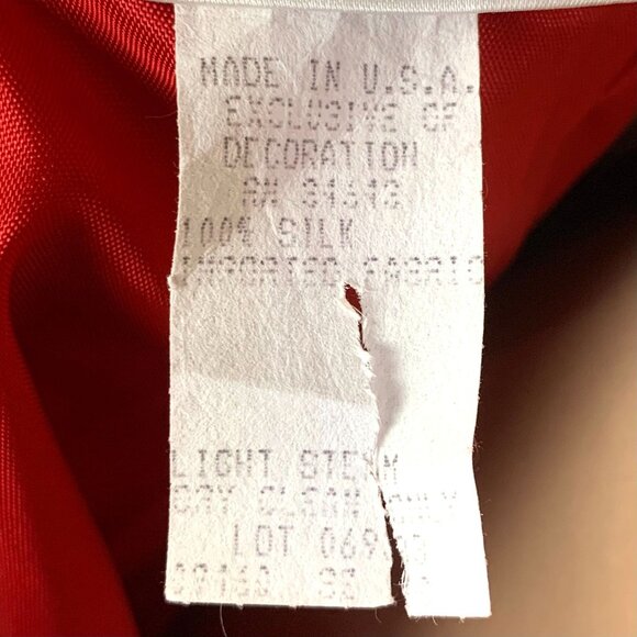 Watters & Watters Red Silk Midi Bridesmaid Dress 10 Strapless/Convertible Pleat - Picture 9 of 16